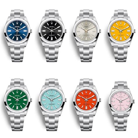 rolex oyster perpetual colors.